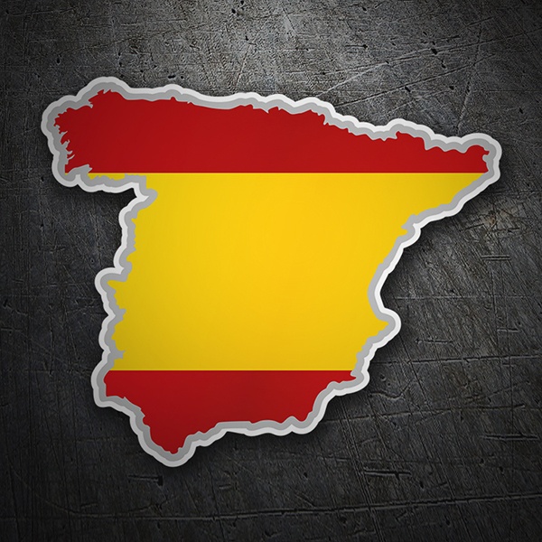 Adhesivo mapa bandera España