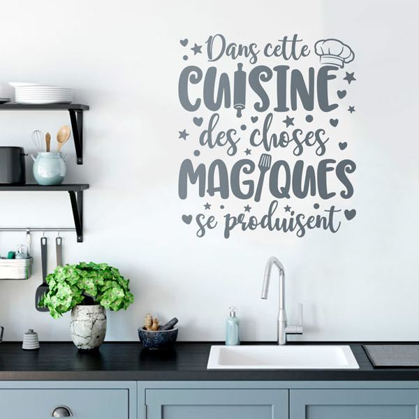  Vinilo adhesivo de pared estilo creativo para cocina con texto  francés, diseño de texto artístico restaurante : Todo lo demás