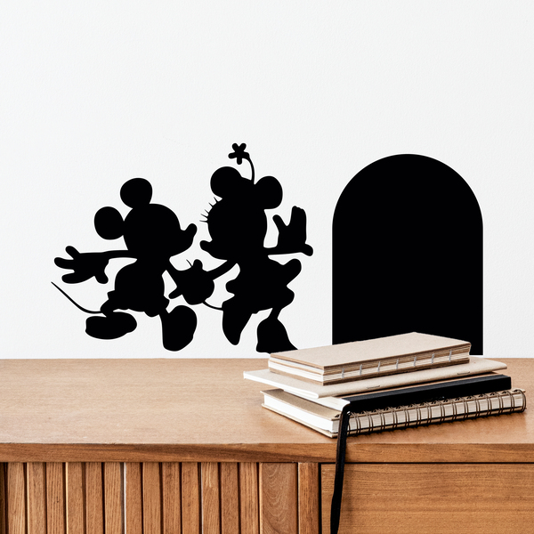 Vinilos Infantiles: Mickey y Minnie agujero rodapié