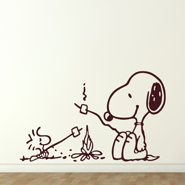 Vinilos Decorativos: Hoguera Snoopy 2