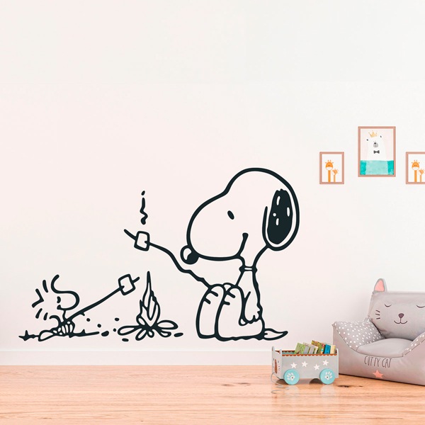 Vinilos Decorativos: Hoguera Snoopy 2