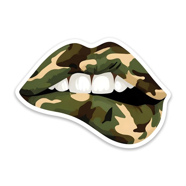 Vinilos Decorativos: Labios camuflaje 2