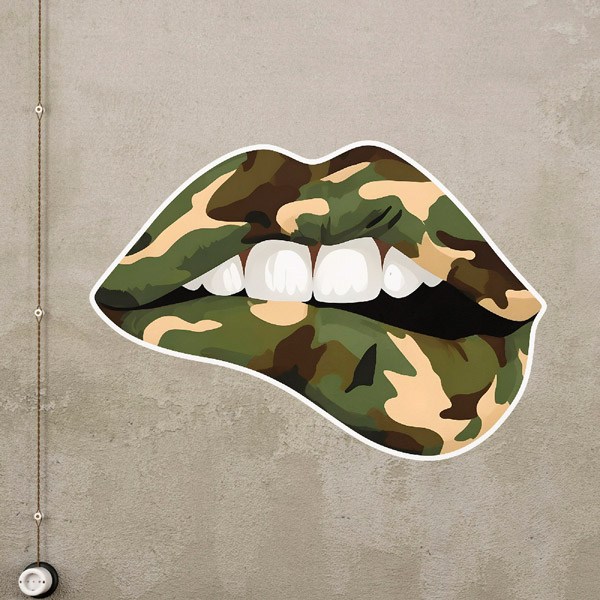 Vinilos Decorativos: Labios camuflaje 2