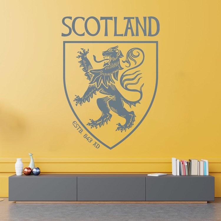 Vinilos Decorativos: Escudo de Escocia con león rampante