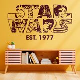 Vinilos Decorativos: Vinilo de Star Wars 1977 con personajes icónicos 2