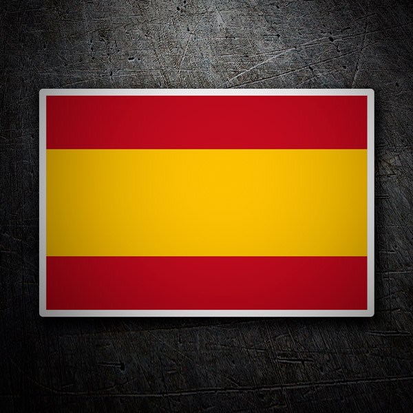 Bc Corona Pegatina Bandera ESPAÑA con Escudo Vinilo 10 X 6,7 CM 1. 1 UD