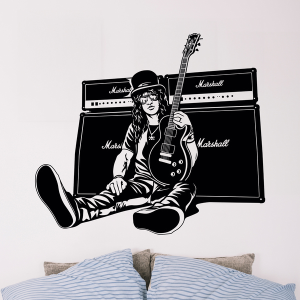 Vinilo adhesivo decorativo para habitación de pared, diseño de grupo de  rock punk, AS2364