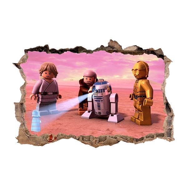 Expresión mercenario importar Vinilo decorativo infantil Lego, Star Wars mensaje de R2D2 |  TeleAdhesivo.com