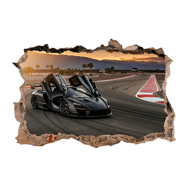 Vinilos Decorativos: Mclaren Senna Negro en Circuito