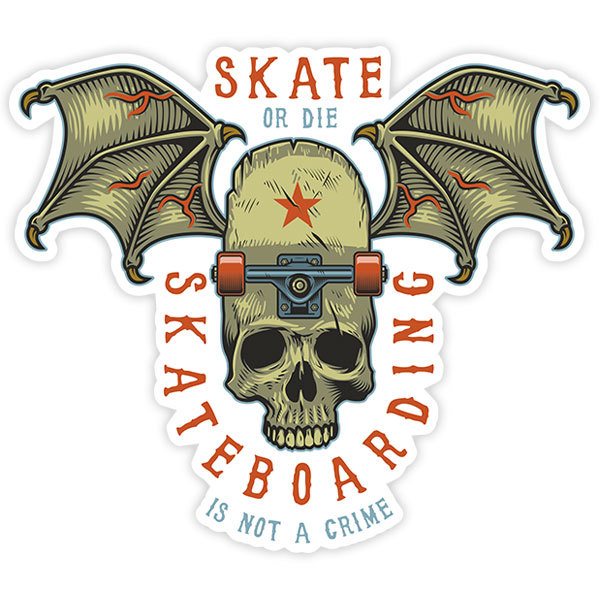 Pegatina Skate is not a crime