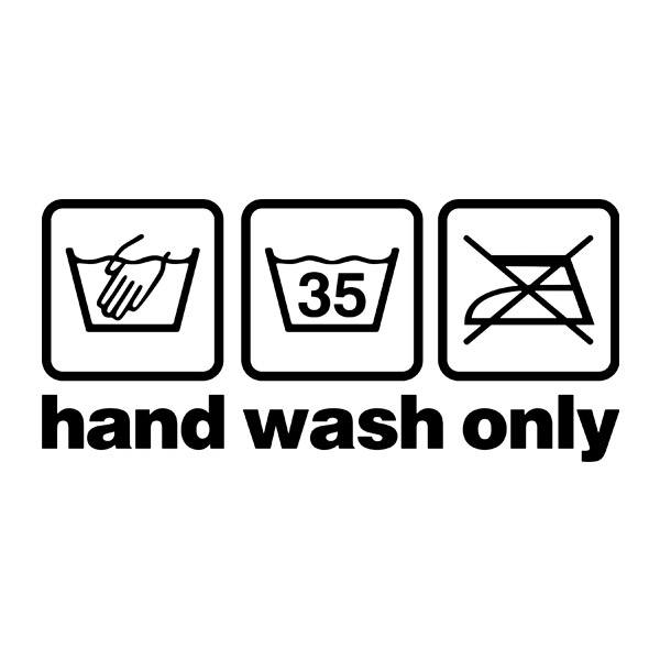 Pegatinas: Hand Wash Only