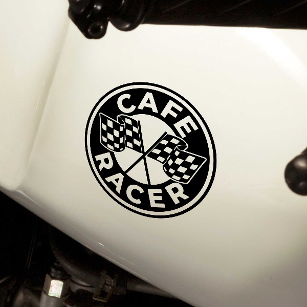 6 Numeros adhesivos pegatinas en vinilo moto cafe racer stickers