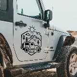 Pegatinas: Jeep 4x4 2