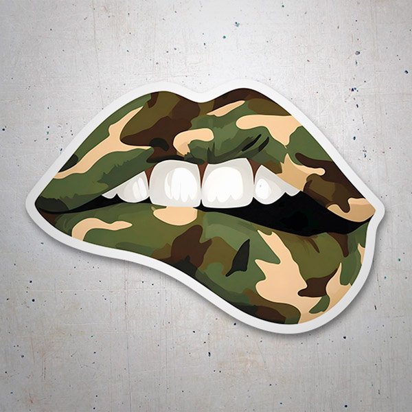 Pegatinas: Labios camuflaje