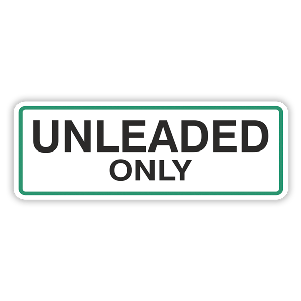 Vinilos autocaravanas: Unleaded Only