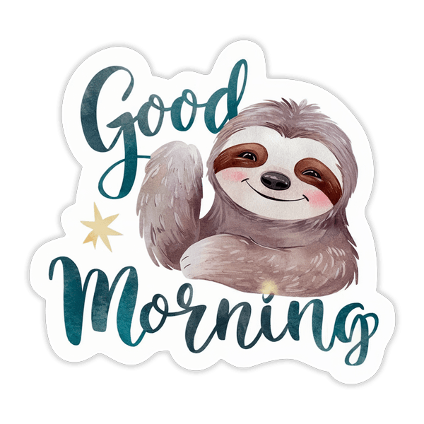 Pegatinas: Sloth good morning