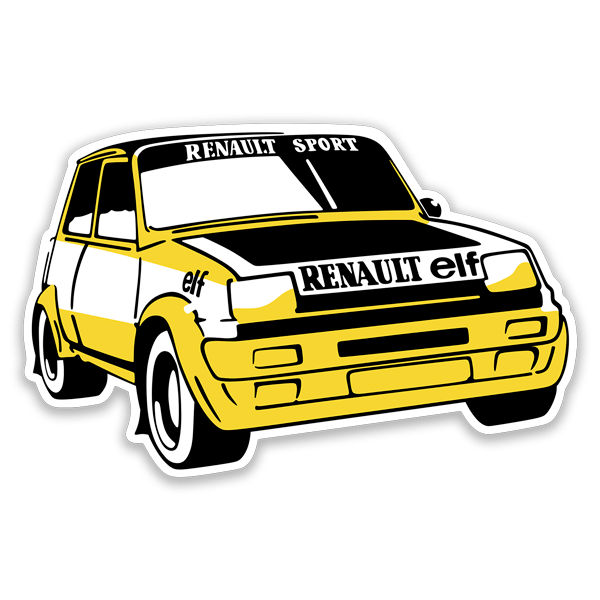 Pegatinas: Renault 5 Copa Turbo con diseño deportivo