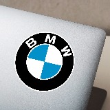 Pegatinas: Emblema BMW Clásico Retro 3