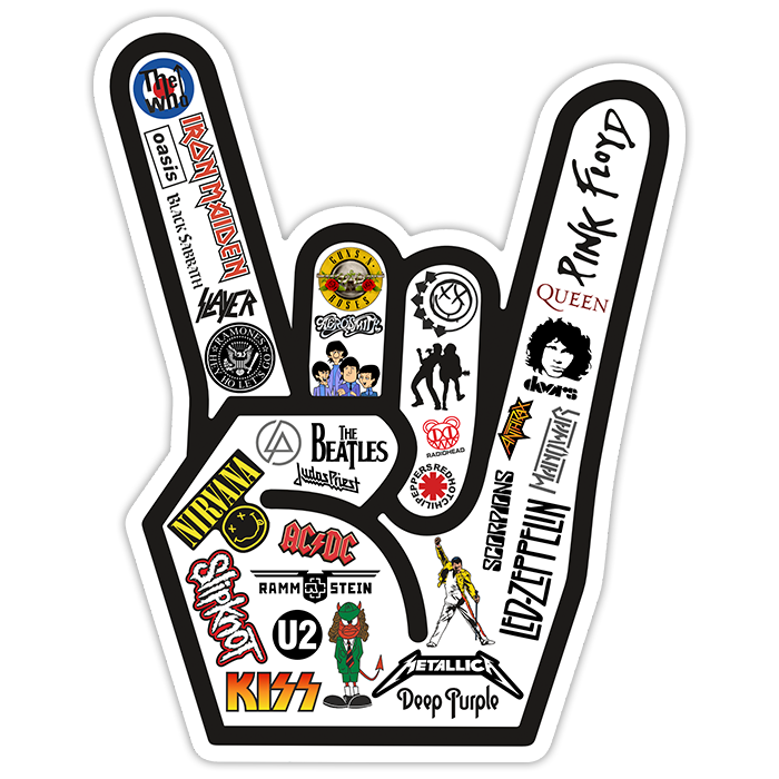 Pegatinas: Mano Rock Logos