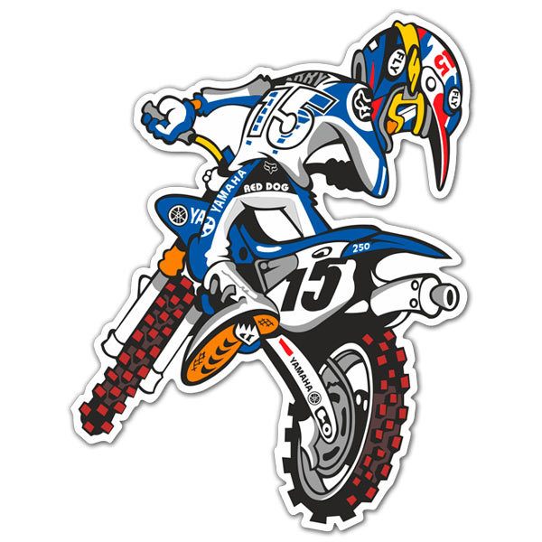 Pegatina Yamaha Motocross | TeleAdhesivo.com