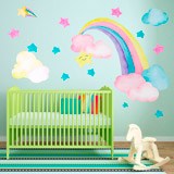 Vinilos Infantiles: Arco iris y estrellas 3