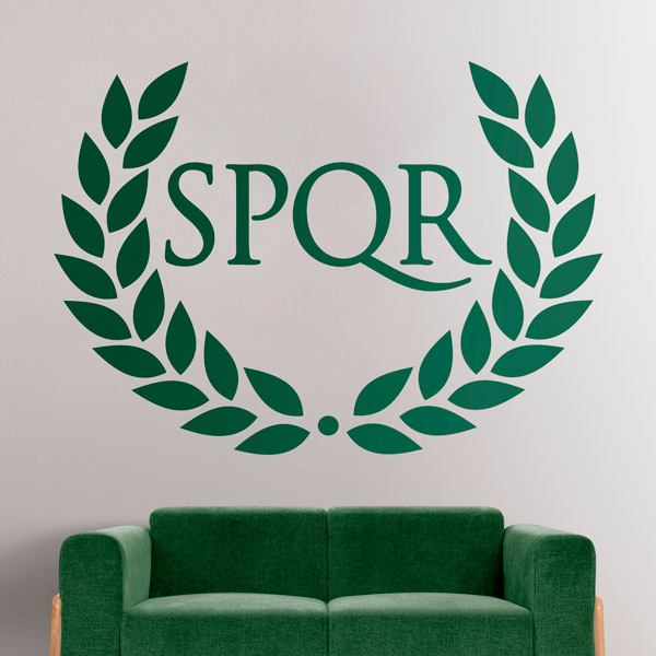 Vinilos Decorativos: SPQR corona de laurel