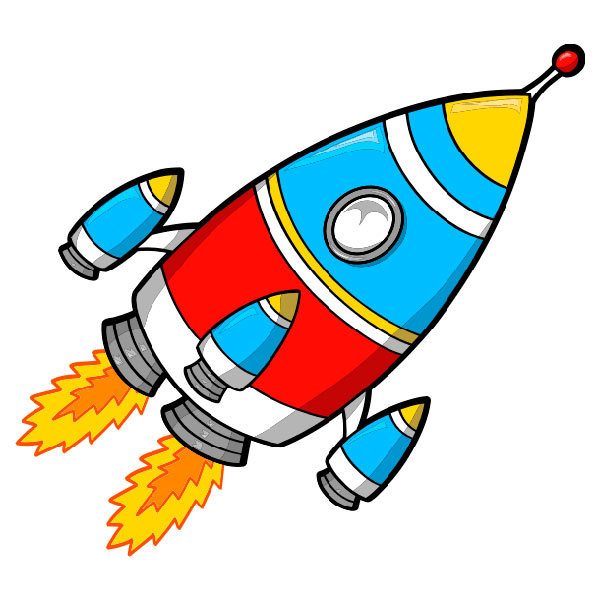 Cohete en el espacio (*‿*)  Vinilos para bebé, niño y niña