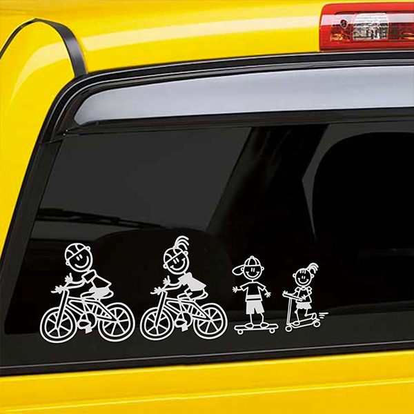 pegatinas de coche transparente 3d, calcomanías de coche de la familia  pegatinas paquete personalizado-padres, adolescentes, niños, bebés, perro y  gato