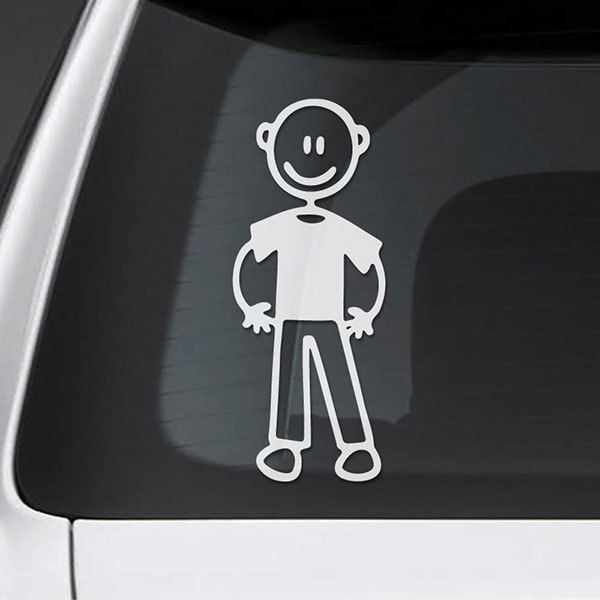 Pegatinas Familia – Juego completo – Familia a bordo –Color:Blanco – Family  Stickers (Pegatinas Familia) para cristal coche