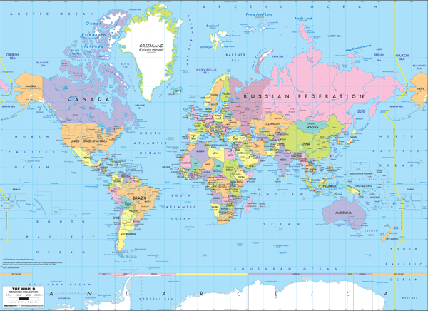 Fotomural Mapa Del Mundo Papel Pintado Europosters Es