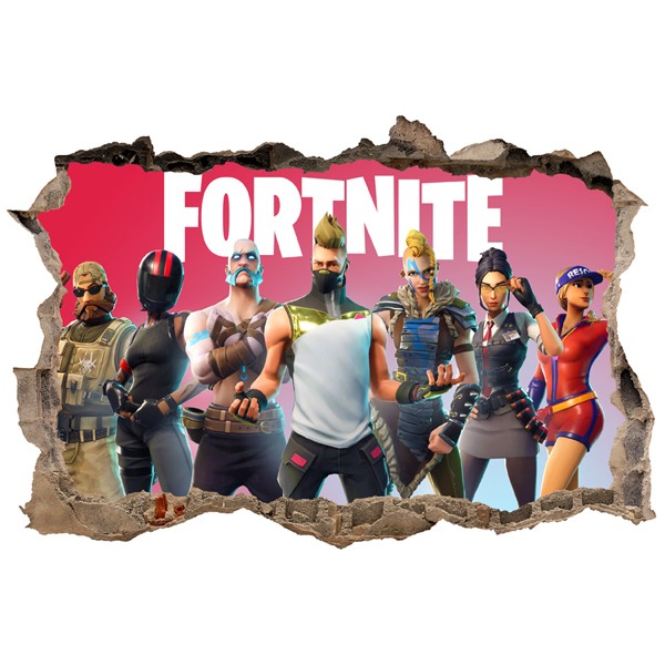 Vinilos Decorativos: Agujero Fortnite Players