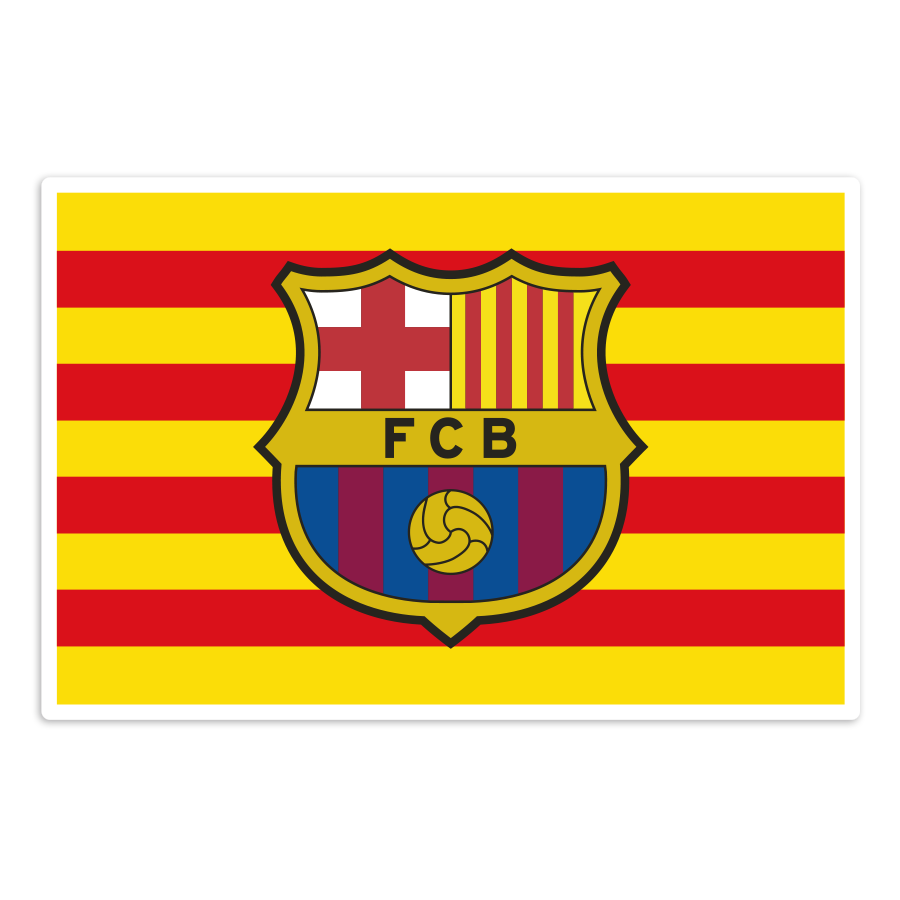 Pegatinas: Bandera Cataluña Escudo FCB