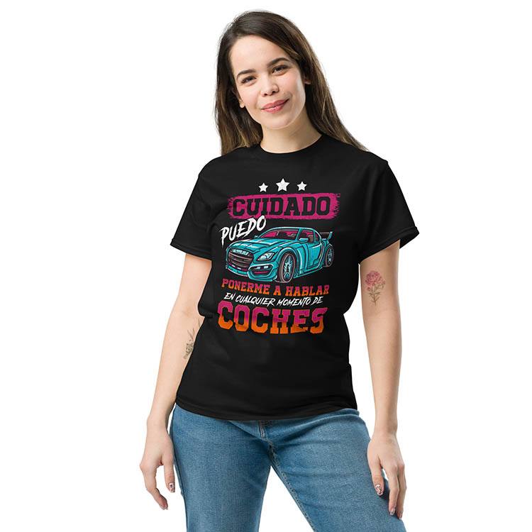 Camisetas: Camiseta Cuidado Puedo Hablar De Coches Tuning