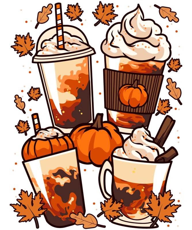 Camisetas: Café y Calabazas en Otoño y Halloween