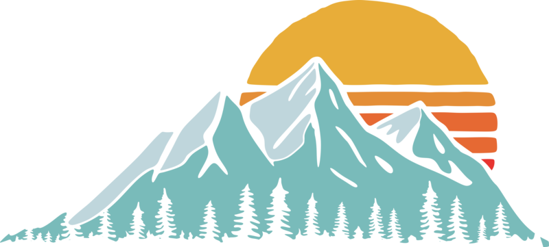 Camisetas: Puesta de Sol Montes Nevados y Bosque