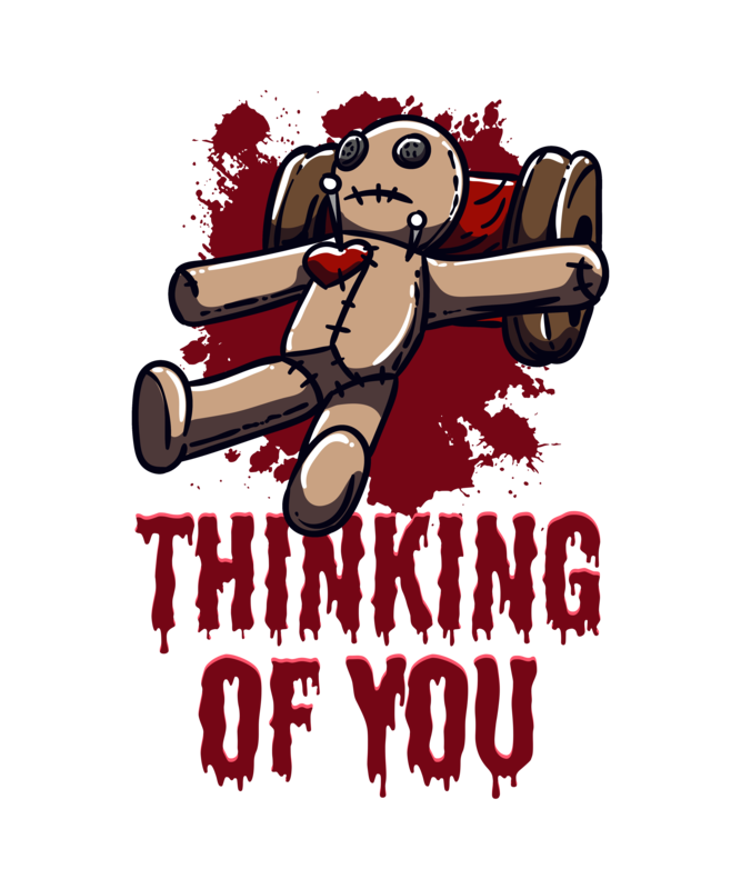 Camisetas: Thinking Of You Muñeco Vudú Halloween