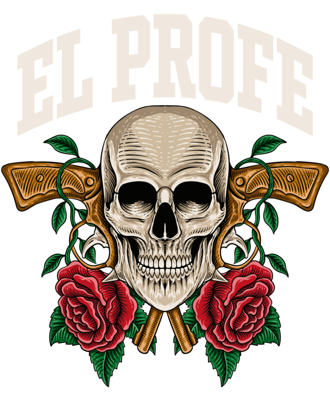 Camisetas: Camiseta Regalo para Profesor El Profe Calavera