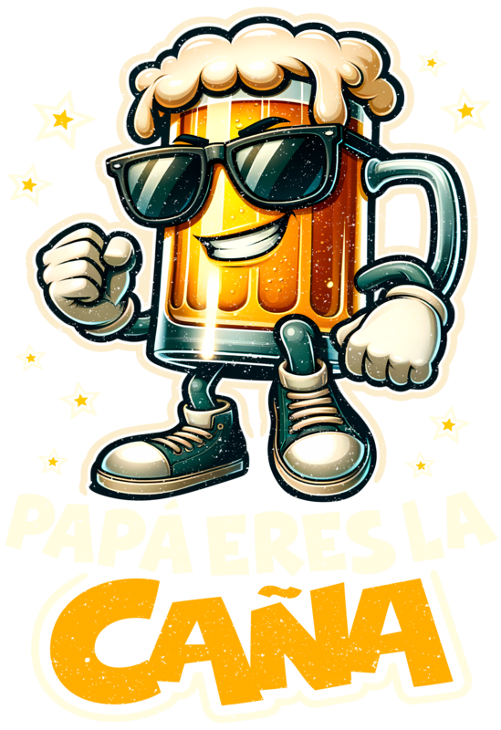 Camisetas: Papá Eres La Caña Cerveza