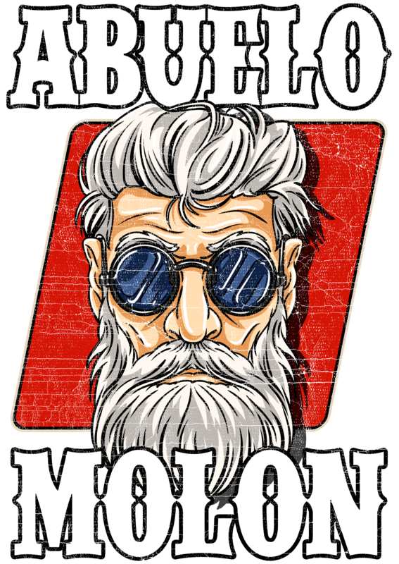 Camisetas: Abuelo Molón Hipster