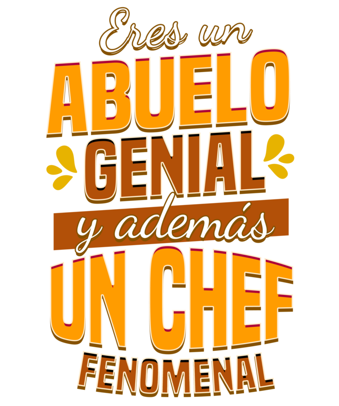 Camisetas: Abuelo Genial Chef Fenomenal