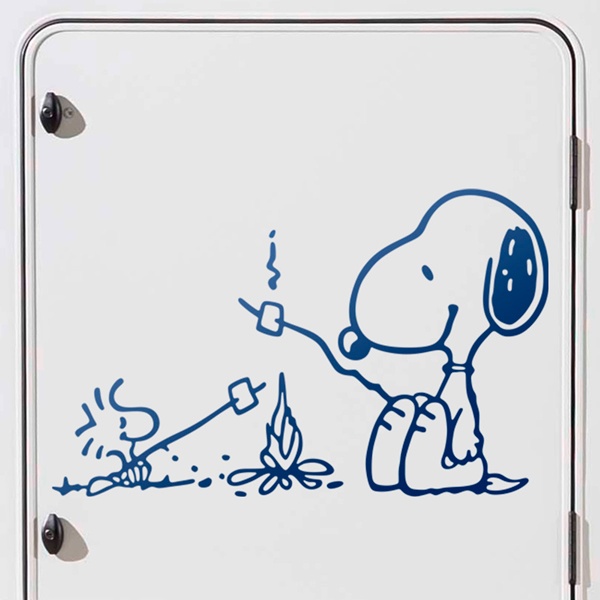 Vinilos autocaravanas: Hoguera Snoopy