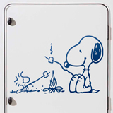 Vinilos autocaravanas: Hoguera Snoopy 2