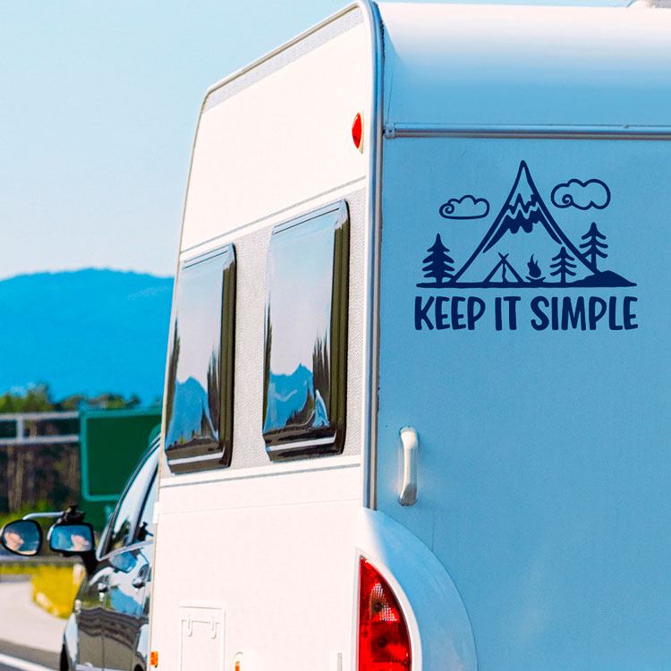 Vinilos autocaravanas: Vinilo Keep it simple para autocaravana