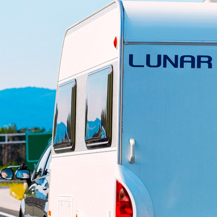 Vinilos autocaravanas: Pegatina Logo Lunar para Caravana